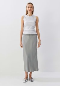 someday. SLIM FIT RIB - Top - light grey mélange