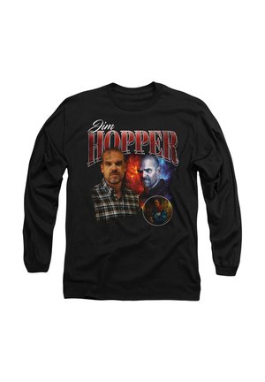 STRANGER THINGS-JIM HOPPER HOMAGE - Long sleeved top - black