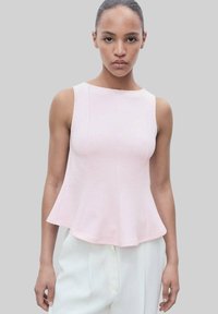 Mango - PEPLUM WITH SEAM DETAIL - Top - stone Thumbnail Image 1
