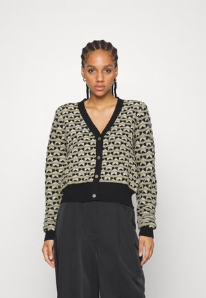 OBJELLIE CARDIGAN - Cardigans - black/white