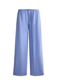 LINEN STRAIGHT-LEG - Tygbyxor - light blue