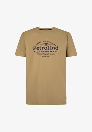 Petrol Industries, INDUSTRIAL GRAPHIC T-SHIRT ELLIOTT - T-shirt print - oak