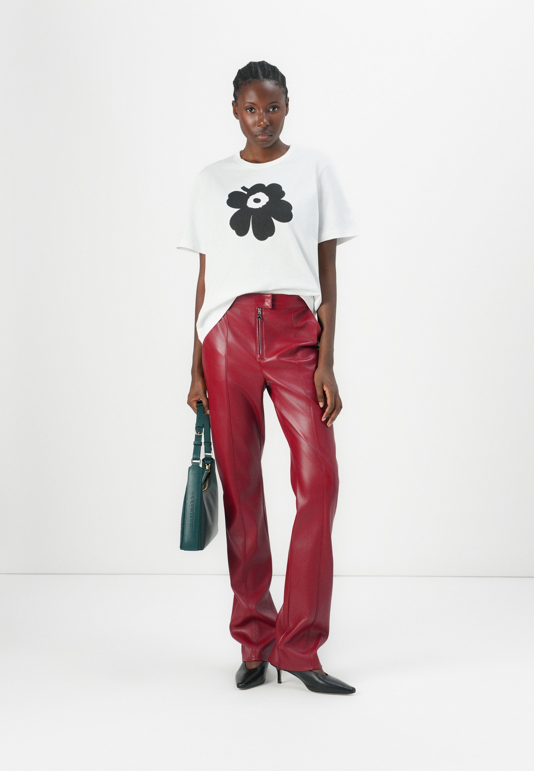 Marimekko ERNA RELAXED - Print T-shirt - off white/black/white