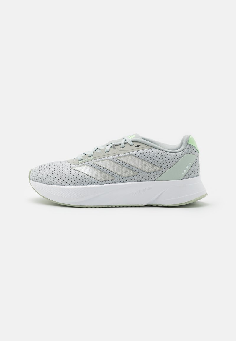 adidas Performance DURAMO SL W - Tenisice za cestovno trčanje - silver/zero metallic/semi green spark