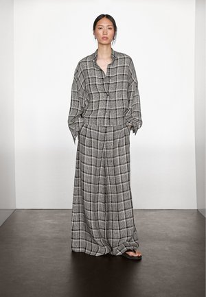 Massimo Dutti CHECK GARMENT - Skjortebluser - grey