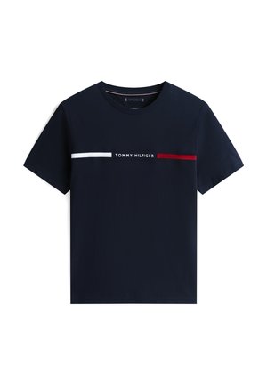 Tommy Hilfiger, HILFIGER CHEST INSERT TEE - Trükipildiga T-särk - desert sky