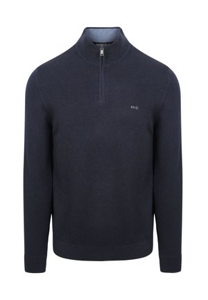 HALF ZIP STRUCTURE - Jumper - navy
