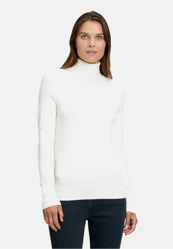 ROLLKRAGEN LANGARM - Strickpullover - rohweiß