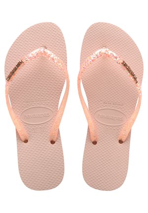 HAVAIANAS FLIP FLOP SLIM GLITTER FLOURISH - Infradito da bagno - light pink