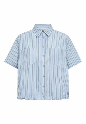 Pieszak, PD-MADISON BALLOON SS SHIRT EXCL. STRIPE - Blúzka so zapínaním na gombíky - kentucky blue