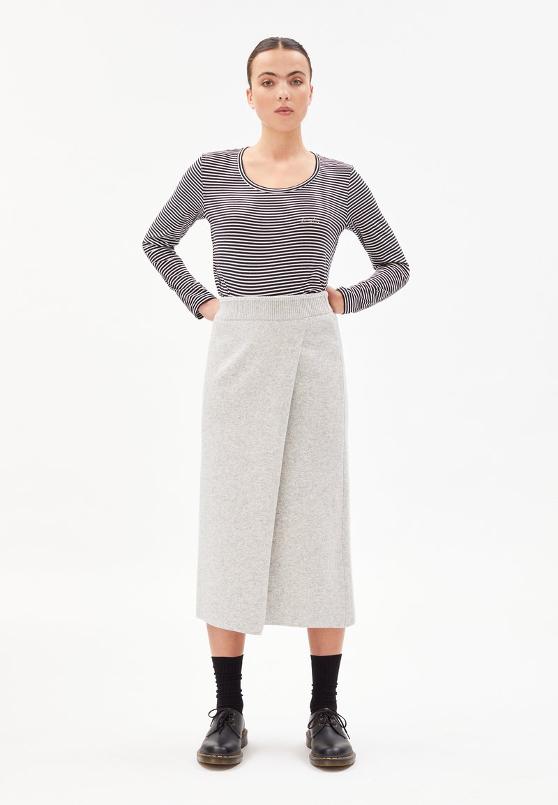 Damen Jeansröcke | ARMEDANGELS SVAAVA SVAAVA A-Linien-Rock light grey melange-oatmilk/grau-meliert - SA36571 Damen Jeansröcke | ARMEDANGELS SVAAVA SVAAVA A-Linien-Rock light grey melange-oatmilk/grau-meliert - SA36571