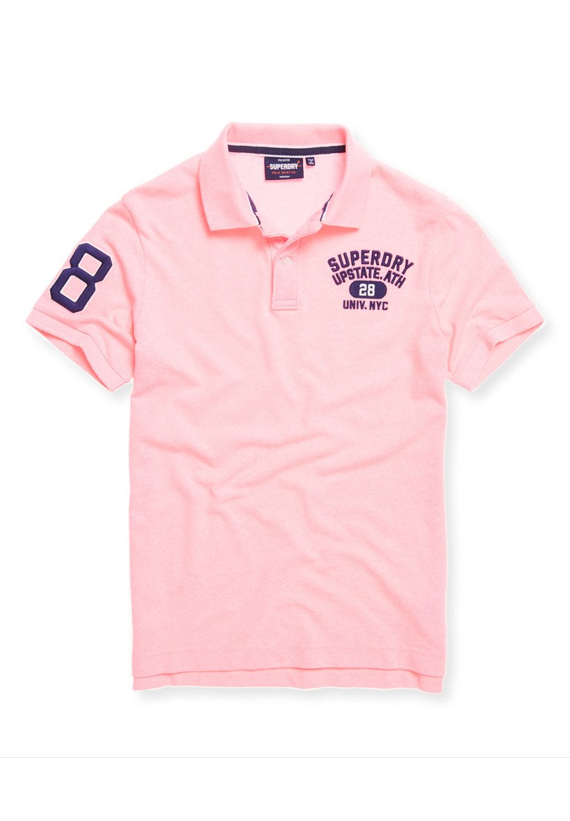 superdry pink polo