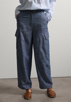 Stefanel BALLOON-FIT - Pantalones cargo - denim blue