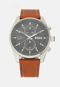 BOSS - SKYTRAVELLER - Kronográf óra - brown/black Miniatűr kép 1