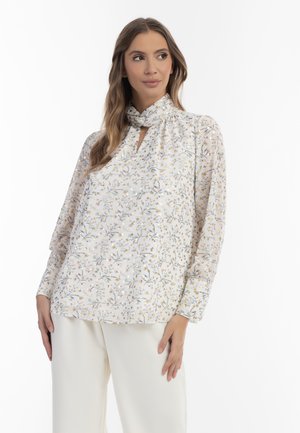 faina Blouse - wollweiss mehrfarbig