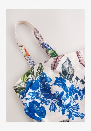 Next, NON PAD MINIMISE BANDEAU STANDARD - Bikinitop - new crem navy parrot print