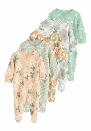 5 PACK  - Salopetă bebeluși - sage green floral