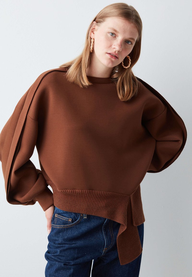 Ipekyol SCUBA FABRIC Sweatshirt brown/braun Zalando.de