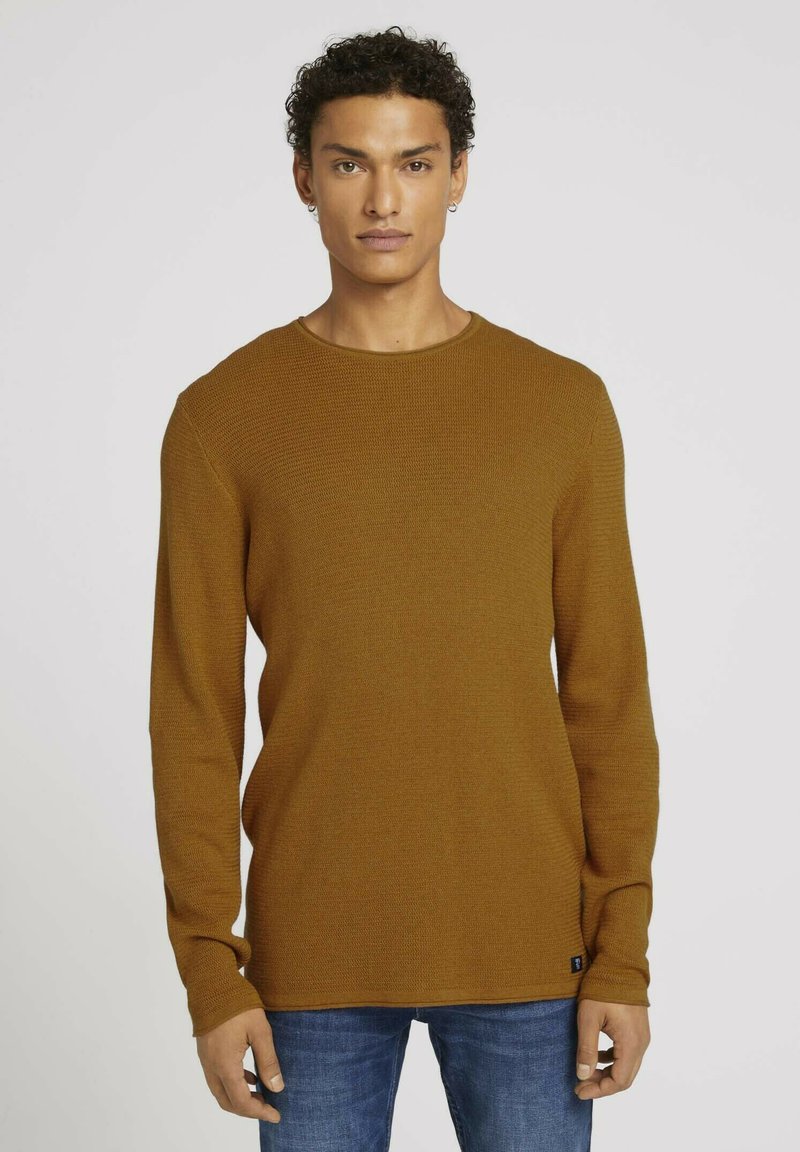 TOM TAILOR DENIM Strickpullover - cognac brown melange