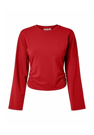 Pieces, OBERTEIL MIT LANGEN ÄRMELN PCALLI - T-shirt à manches longues - rush