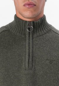 Barbour GRANGETOWN HALF ZIP - Strickpullover - mid olive
