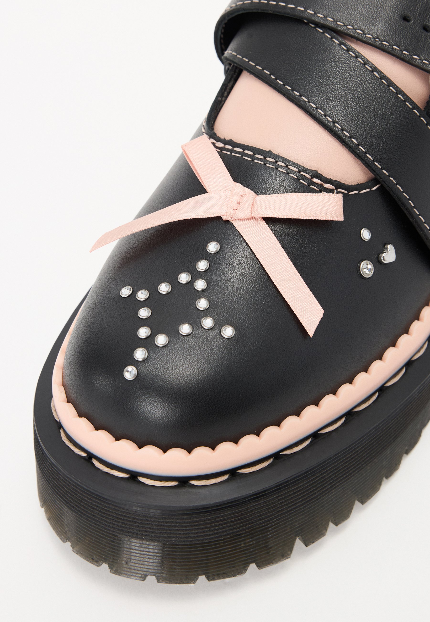 Dr. Martens KEMSLEY - Slip-ons - black/powder pink/pink