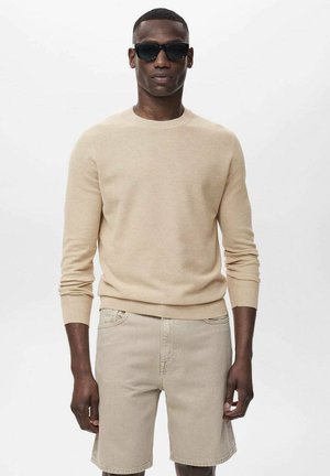 Mango MICROSTRUCTURED - Strickpullover - beige