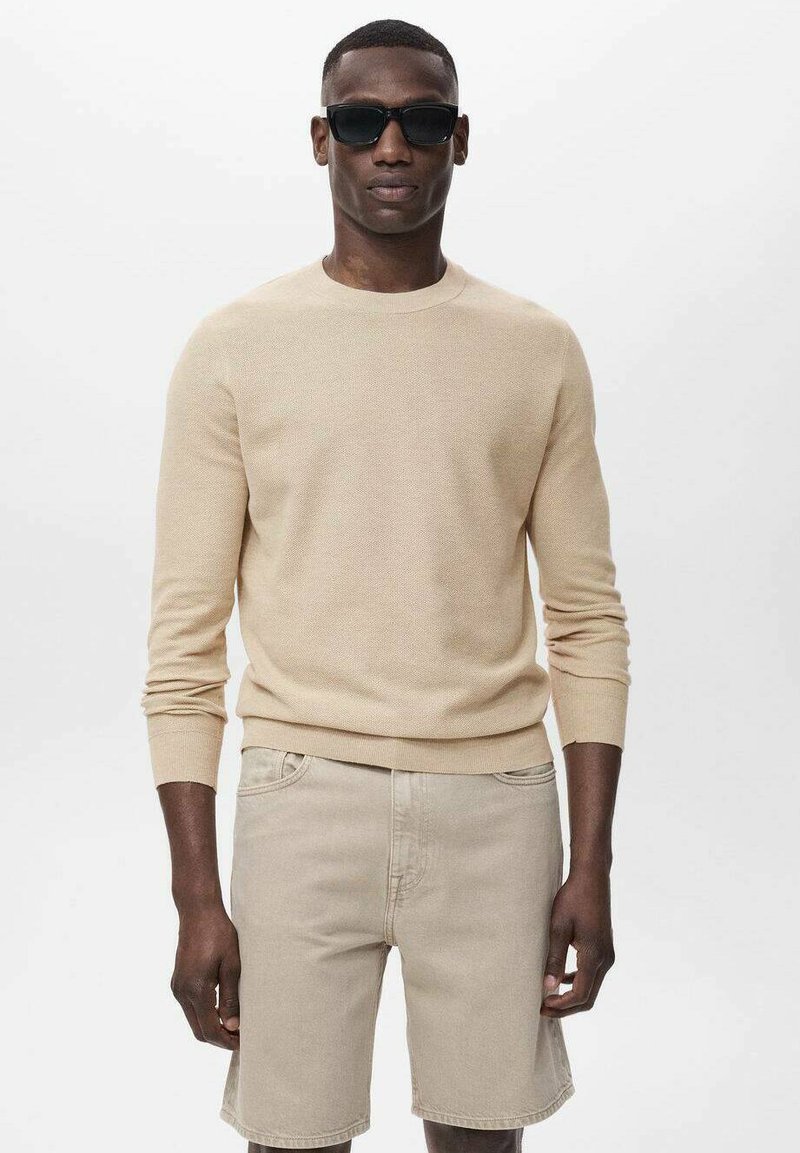 Mango MICROSTRUCTURED - Pulover - beige