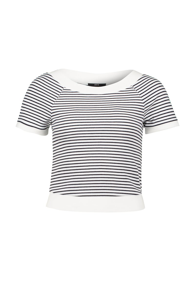 zero STREIFEN MIT RAGLAN ÄRMEL - T-Shirt print - creamdark blue/weiß ...
