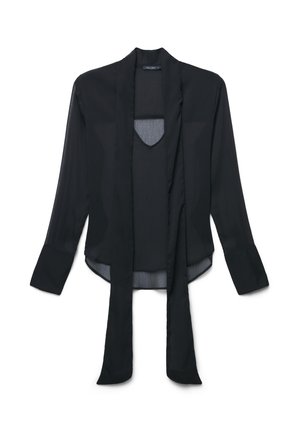 CON FIOCCO IN GEORGETTE - Bluse - ultrablack