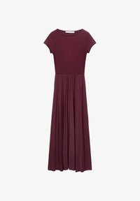 Mango GECOMBINEERDE PLISSÉ - Robe de soirée - bordeaux - ZALANDO.FR