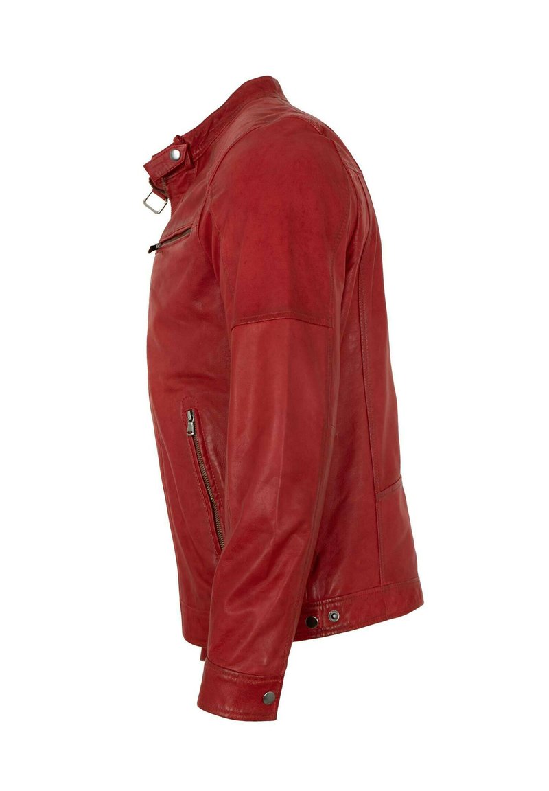 Mark Maddox Lederjacke oxblood rot/rot Zalando