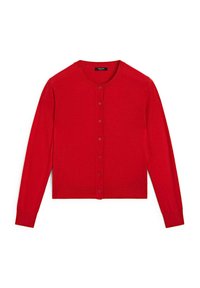 BUTTONED WITH CREW NECK - Cardigan - red