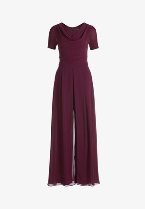 Vera Mont, VERA MONT MIT WASSERFALLAUSSCHNITT JUMPSUIT - Buksedragter - strong aubergine