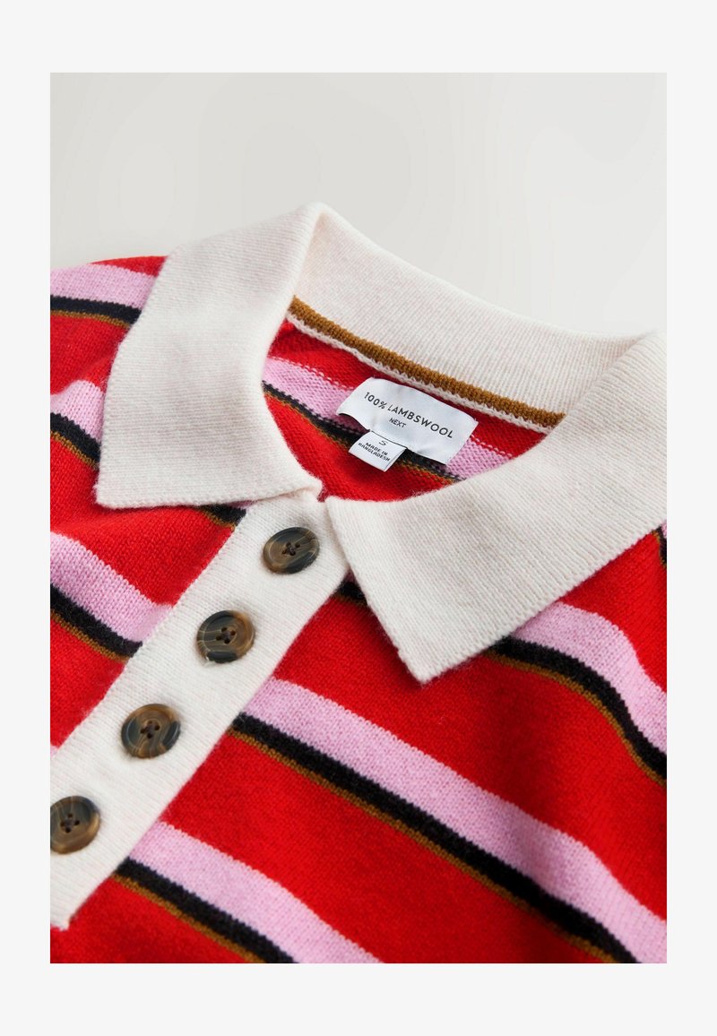 Next REGULAR FIT - Piké - red pink stripe/röd - Zalando.se