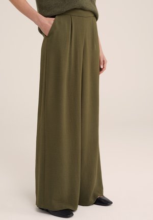 Broek - mottled dark green