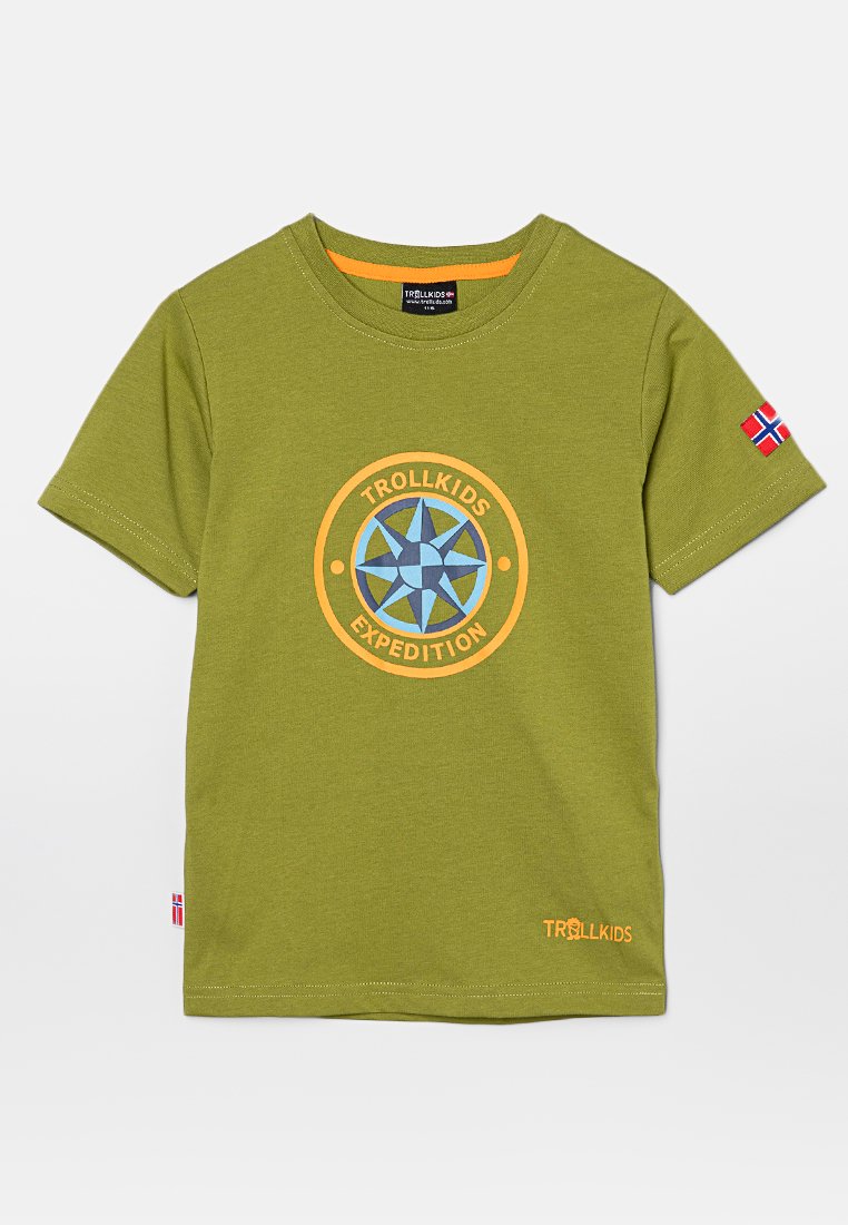 Trollkids T-shirt print olijfgroen