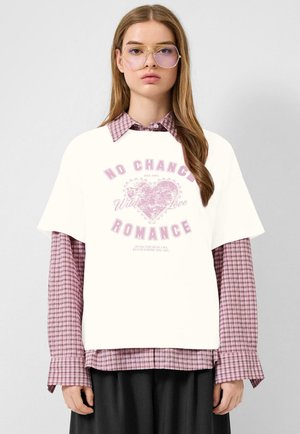 T-shirt print - creme