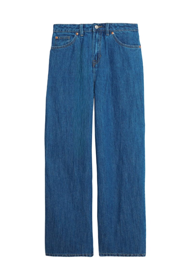 Marks & Spencer WIDE - Jean droit - medium indigo/bleu chiné - ZALANDO.FR