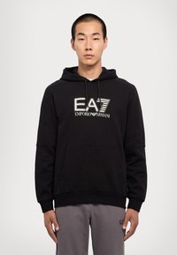 EA7 Emporio Armani FELPA - Felpa con cappuccio - black