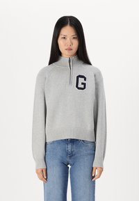 GAP LOGO HALF ZIP - Maglione - grey