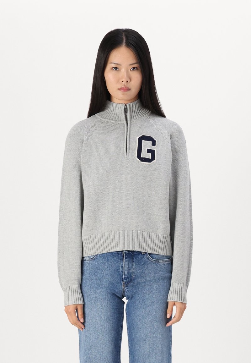 GAP LOGO HALF ZIP - Maglione - grey