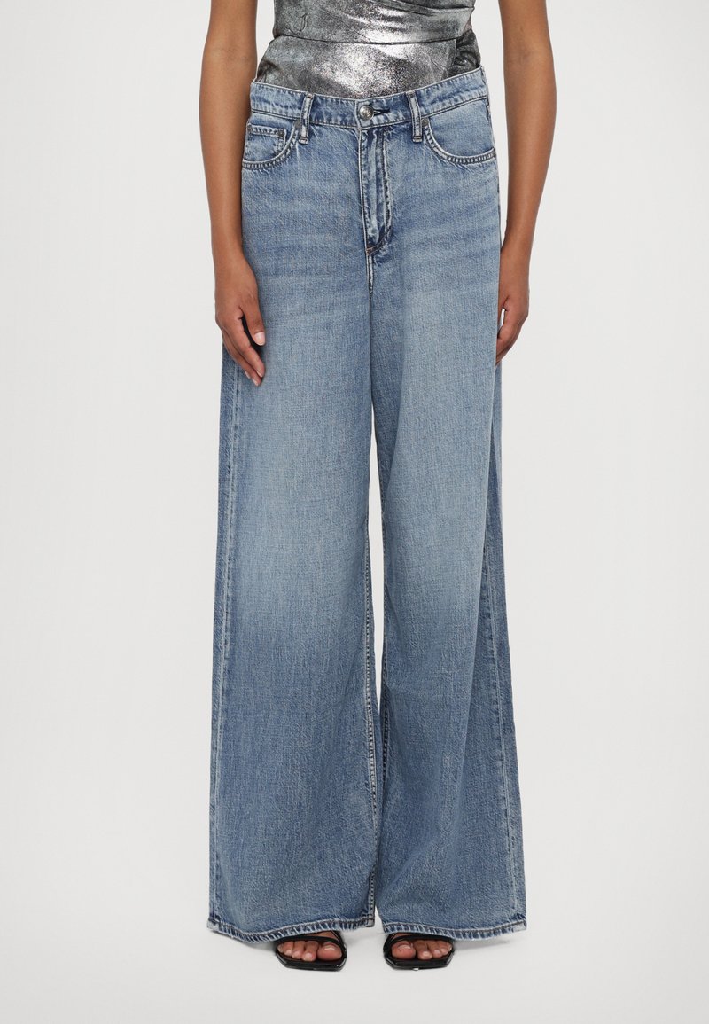 rag & bone - FEATHERWEIGHT SOFIE HIGH RISE FULL LENGTH WIDE - Leveälahkeiset - beverly, Suurenna