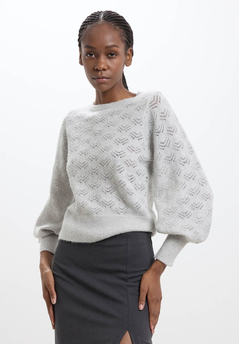 Calliope TRAFORATA - Maglione - grigio