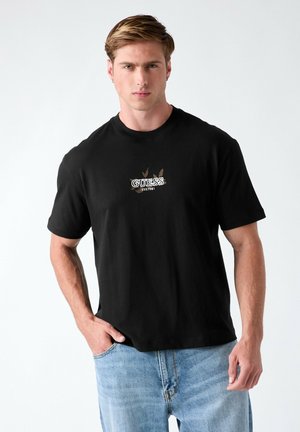 Guess, - T-shirt z nadrukiem