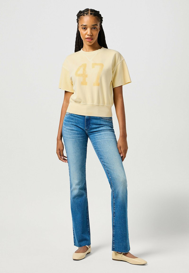 Wrangler T-shirt print geel