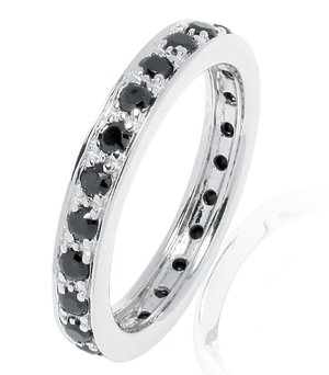 Ring - silberfarben (schwarz)