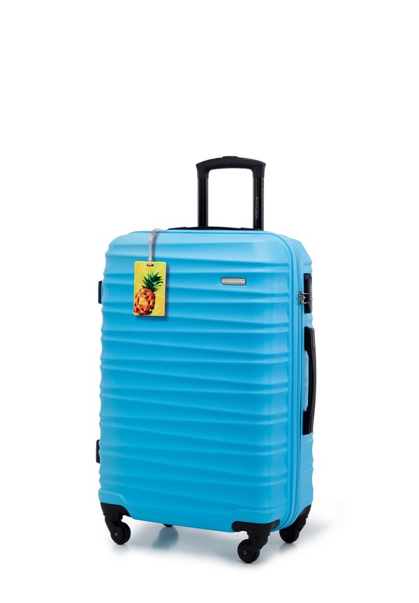 MEDIUM SUITCASE WITH LUGGAGE TAG FROM ABS - Trolley