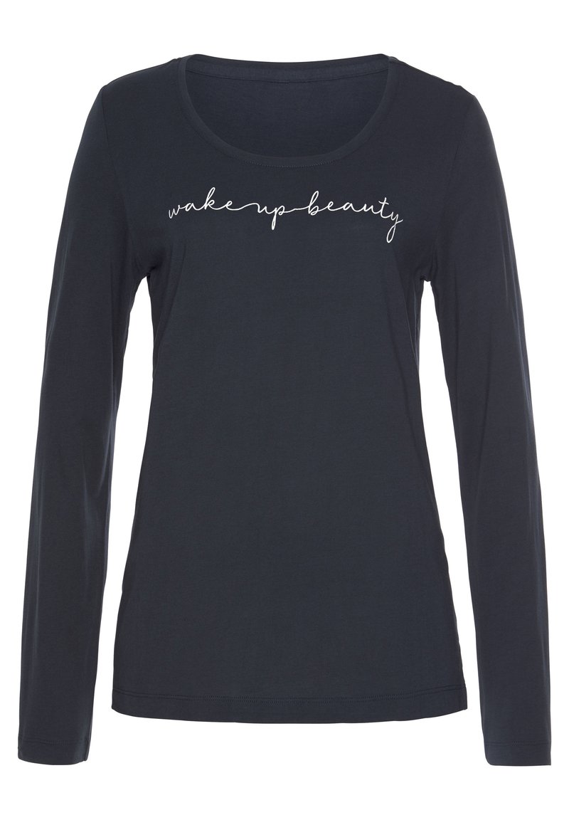 Lascana Pyjamashirt donkerblauw Lascana Pyjamashirt donkerblauw