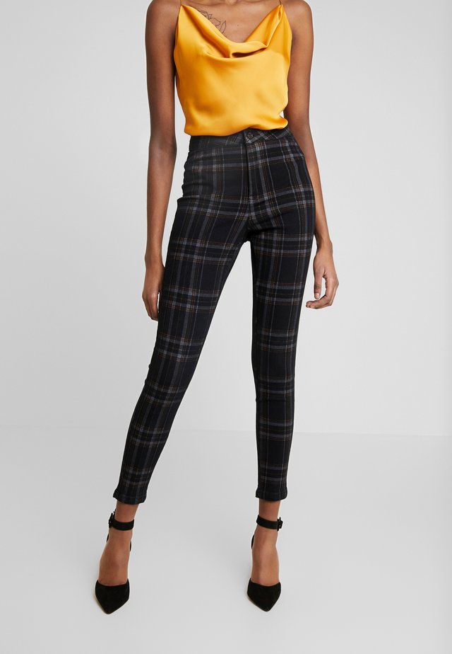 CHECK VICE CHECKED HIGHWAISTED - Jeans Skinny Fit - black